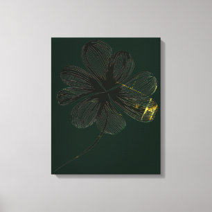 Stylized Charm   Four-Leaf Clover (16" x 20") Canvas Print