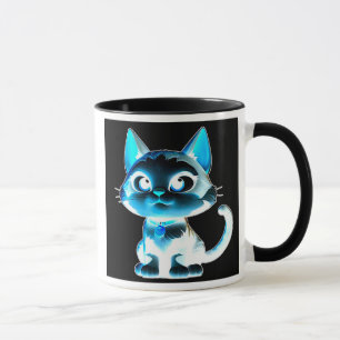 Stylized chat with neon effect. mug