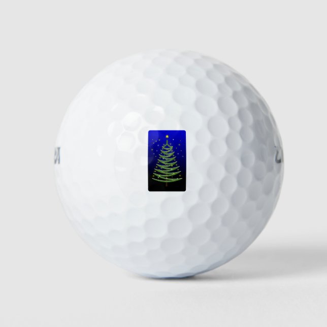 stylized christmas tree golf balls (Front)