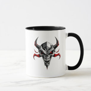 Stylized demon skull. mug
