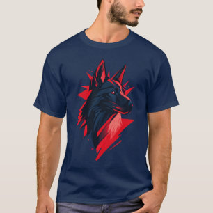 Stylized Dog Head T-Shirt