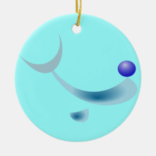stylized dolphin Christmas Ornament