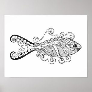 Stylized Fish 2 Poster