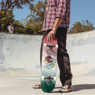 Stylized Flag of Mexico Skateboard