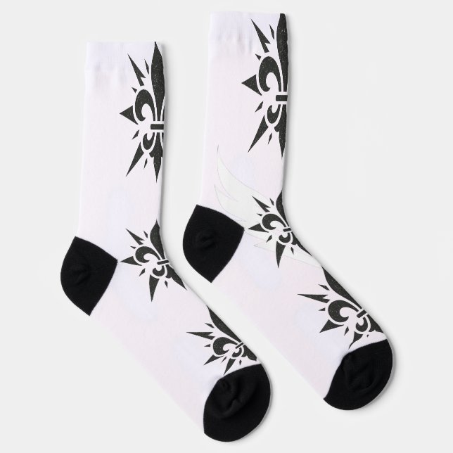 "Stylized Fleur-de-lis" Crew Socks (Right)