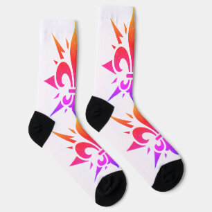 "Stylized Fleur-de-lis" Crew Socks