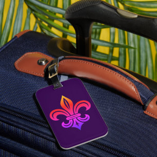 "Stylized Fleur-de-lis" Luggage Tag