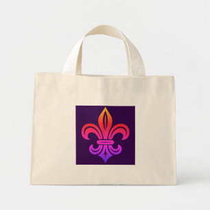 "Stylized Fleur-de-lis" Mini Tote Bag