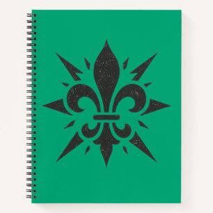 "Stylized Fleur-de-lis" Spiral Notebook