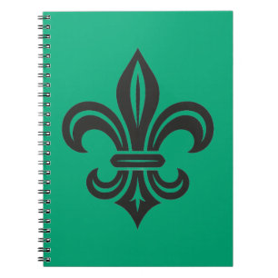 "Stylized Fleur-de-lis" Spiral Photo Notebook