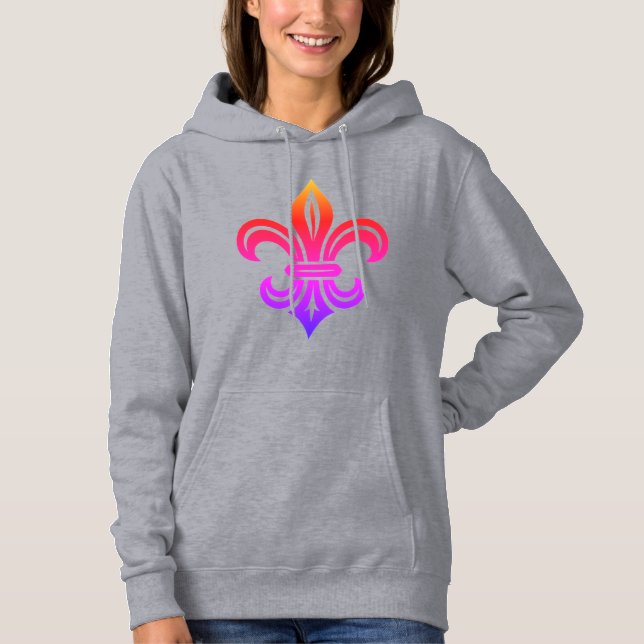 "Stylized Fleur-de-lis" T-Shirt Hoodie (Front)