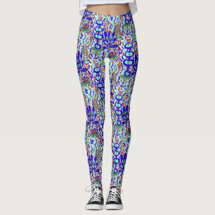 STYLIZED FLORAL ABSTRACT LEGGINGS