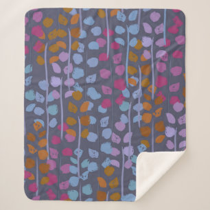 Stylized floral seamless pattern. Vintage imitatio Sherpa Blanket
