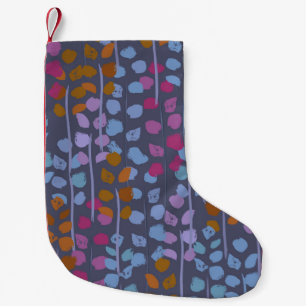 Stylized floral seamless pattern. Vintage imitatio Small Christmas Stocking