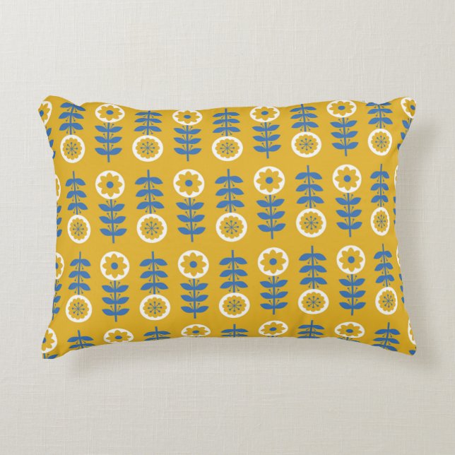 Stylized flower seamless pattern. Scandinavian sty Decorative Cushion (Front)