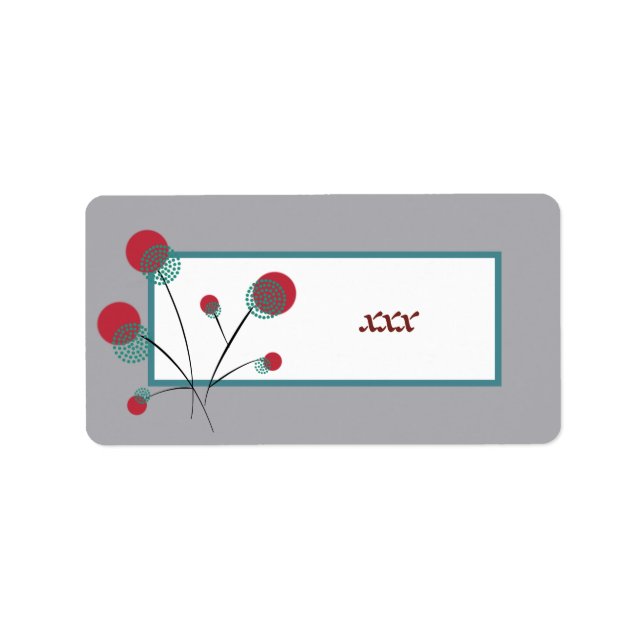 stylized flowers label (Front)