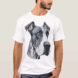Stylized Great Dane Head T-Shirt