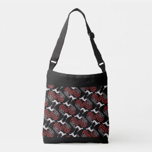 Stylized Greyhound Crossbody Bag