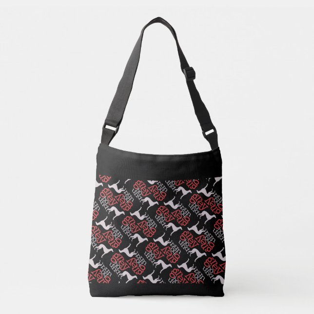 Stylized Greyhound Crossbody Bag (Front)