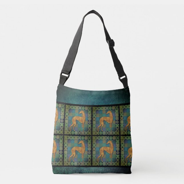 Stylized greyhound "Fergulia" Crossbody Bag (Front)
