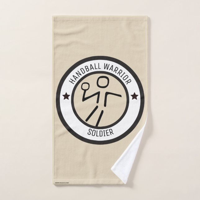 STYLIZED HANDBALL PLAYER HAND TOWEL (Hand Towel)