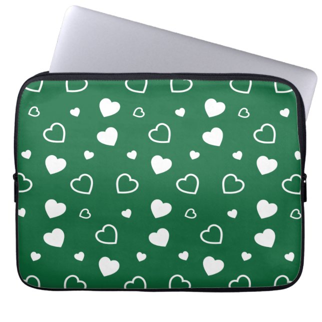 Stylized hearts pattern 6 laptop sleeve (Front)