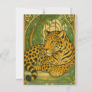 Stylized Jungle Elegance Postcard
