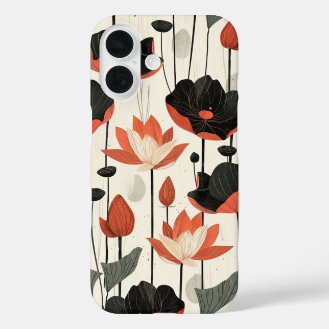 Stylized Lotus Case-Mate iPhone Case (Back)