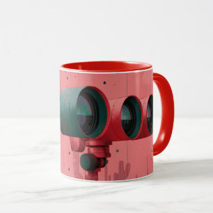 Stylized observation glasses, likely a digital  mug