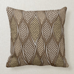 Stylized snake skin cushion