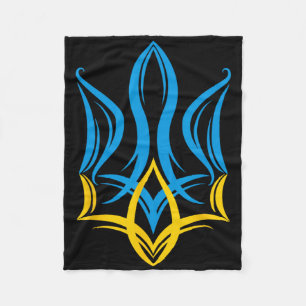 Stylized Ukrainian Coat Of Arms Fleece Blanket
