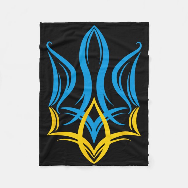 Stylized Ukrainian Coat Of Arms  Fleece Blanket (Front)