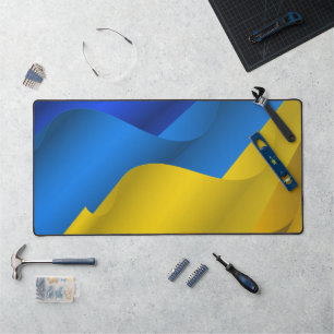 Stylized Ukrainian flag Desk Mat