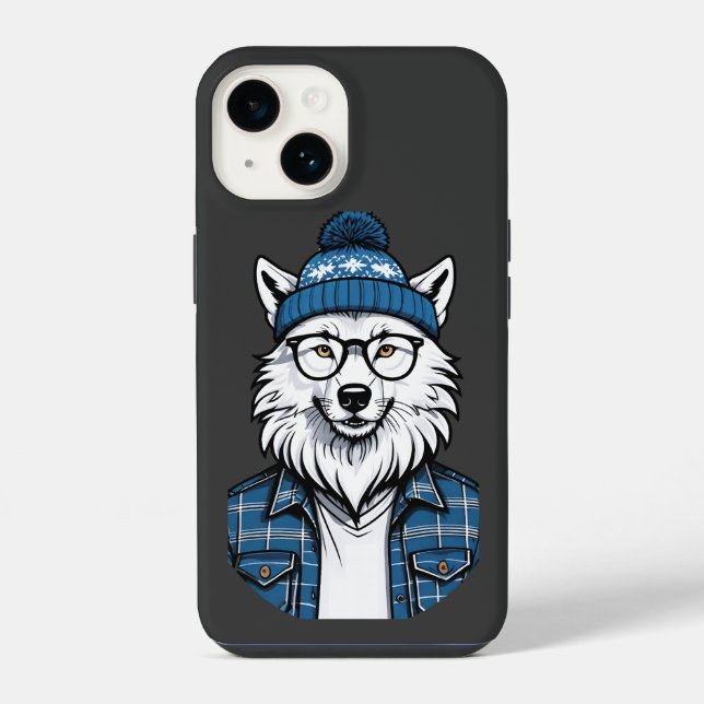 Stylized Wolf iPhone Case (Back)