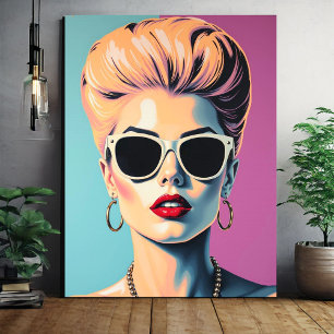 Stylized Woman Portrait Wall Art