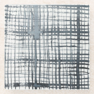 Stylus - Check Pattern Glass Coaster