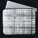 Stylus - Check Pattern Laptop Sleeve<br><div class="desc">Stylus I by Chariklia Zarris. Features stripes against a white background that create a chequered-like pattern.</div>