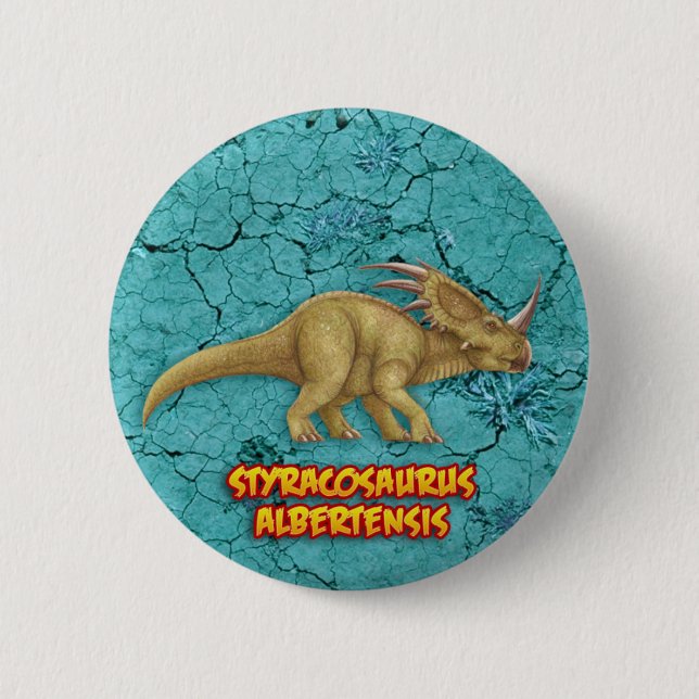 Styracosaurus 6 Cm Round Badge (Front)