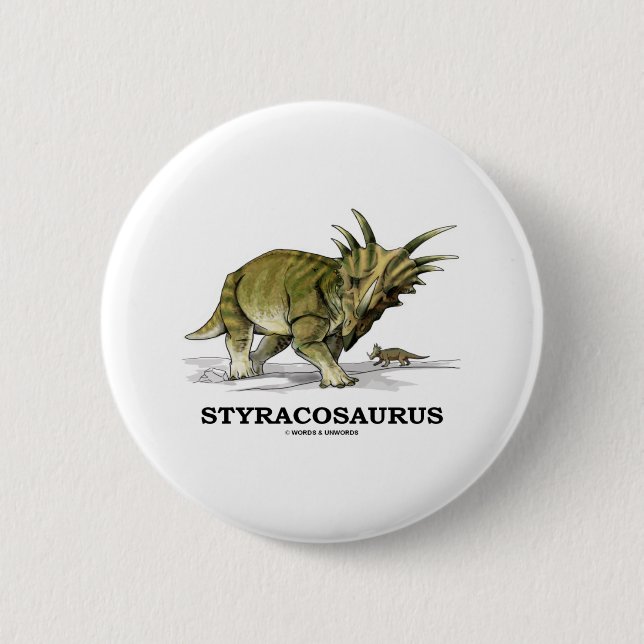 Styracosaurus 6 Cm Round Badge (Front)