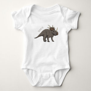 Styracosaurus cartoon illustration baby bodysuit