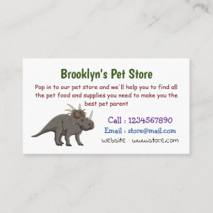 Styracosaurus cartoon illustration  business card