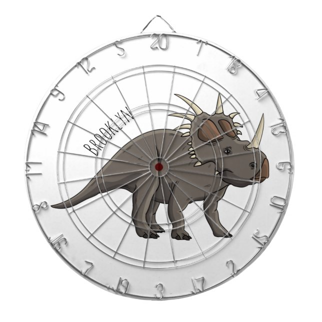 Styracosaurus cartoon illustration  dartboard (Front)