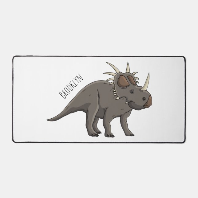 Styracosaurus cartoon illustration  desk mat (Front)