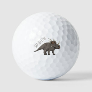 Styracosaurus cartoon illustration golf balls