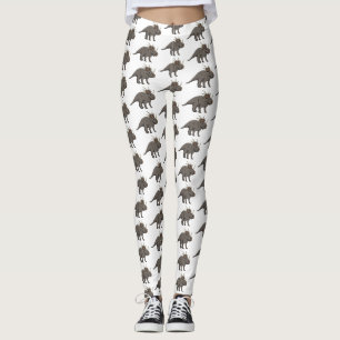 Styracosaurus cartoon illustration  leggings