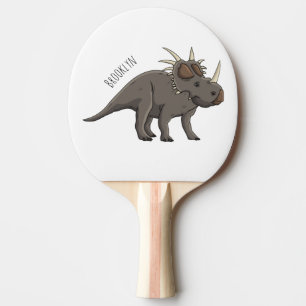 Styracosaurus cartoon illustration ping pong paddle