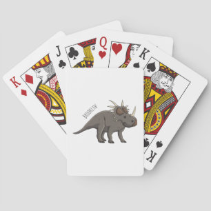 Styracosaurus cartoon illustration playing cards