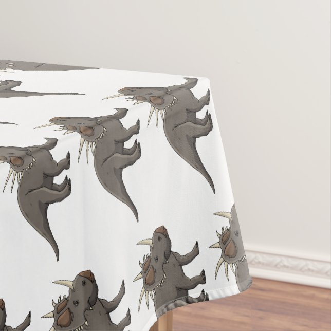 Styracosaurus cartoon illustration tablecloth (In Situ)
