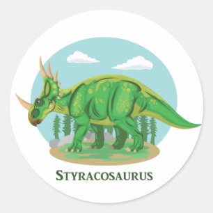 Styracosaurus Classic Round Sticker