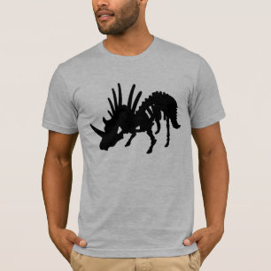 Styracosaurus DInosaur Skeleton Black T-Shirt
